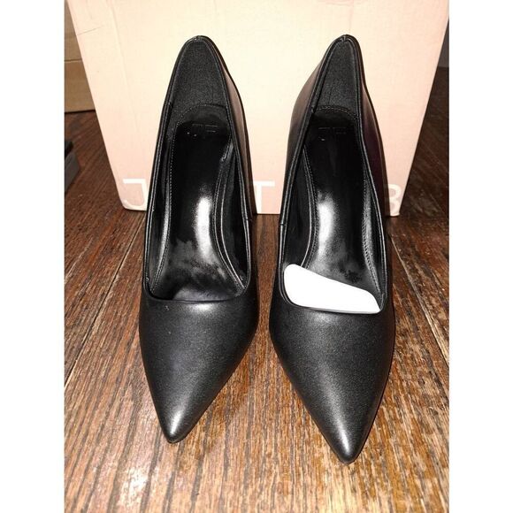 New Size 10 JustFab Black Onyx Gisselle Stiletto Pump High Heel Dress Shoes - Picture 8 of 12